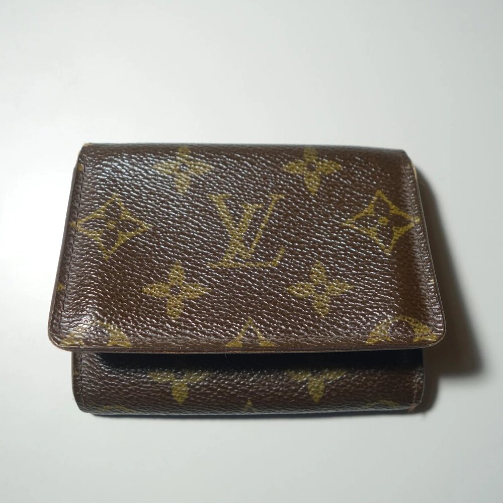 Vintage 2003 Louis Vuitton Monogram Coated Canvas Leather Card Case/ Wallet